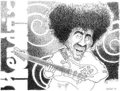 Jimi Hendrix artwork request illustration