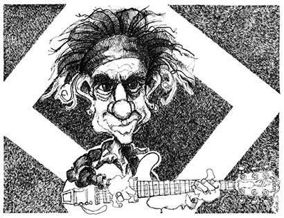 Keith Richards artwork request illustration