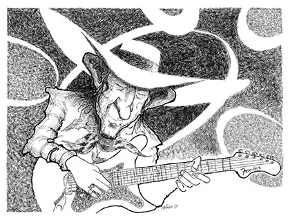 Stevie Ray Vaughan illustration