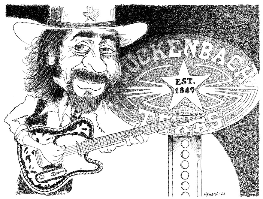 Waylon Jennings illustration